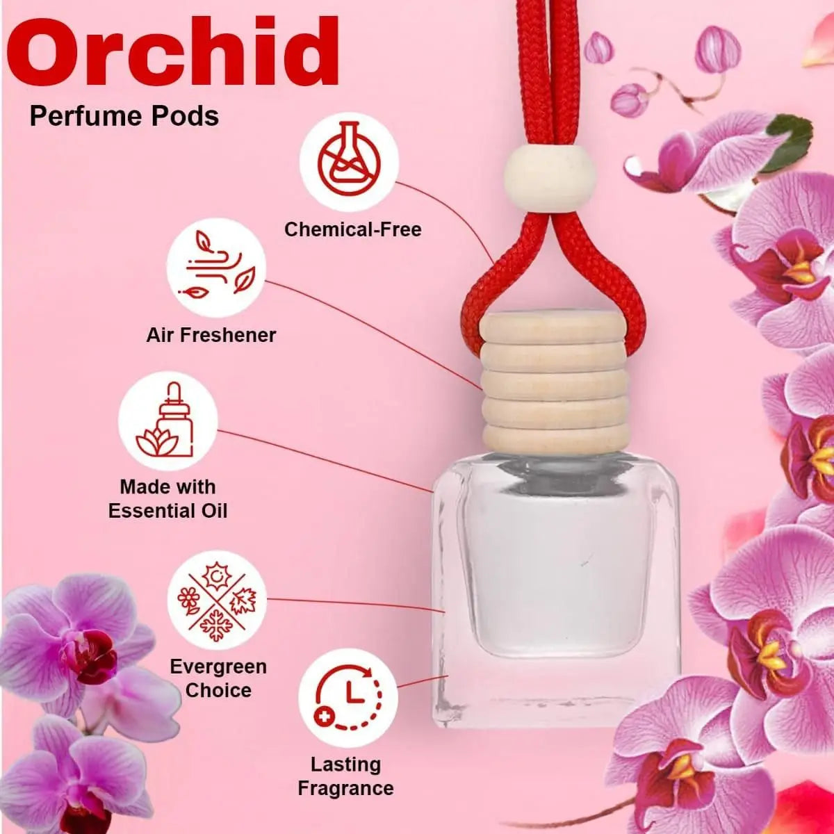 Hanging car perfume pods diffuser scent (pack of 1 assorted perfume)