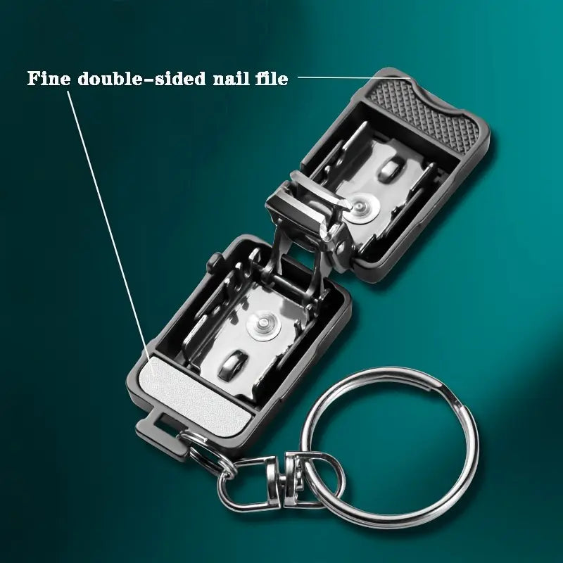 Suitcase keychain nail clipper