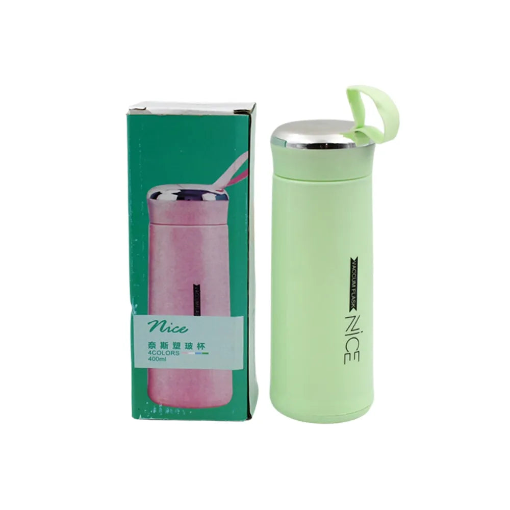6955 outdoor sport water bottle 400ml leak proof bpa-free for travel cold and hot glass with daily intake gym children
