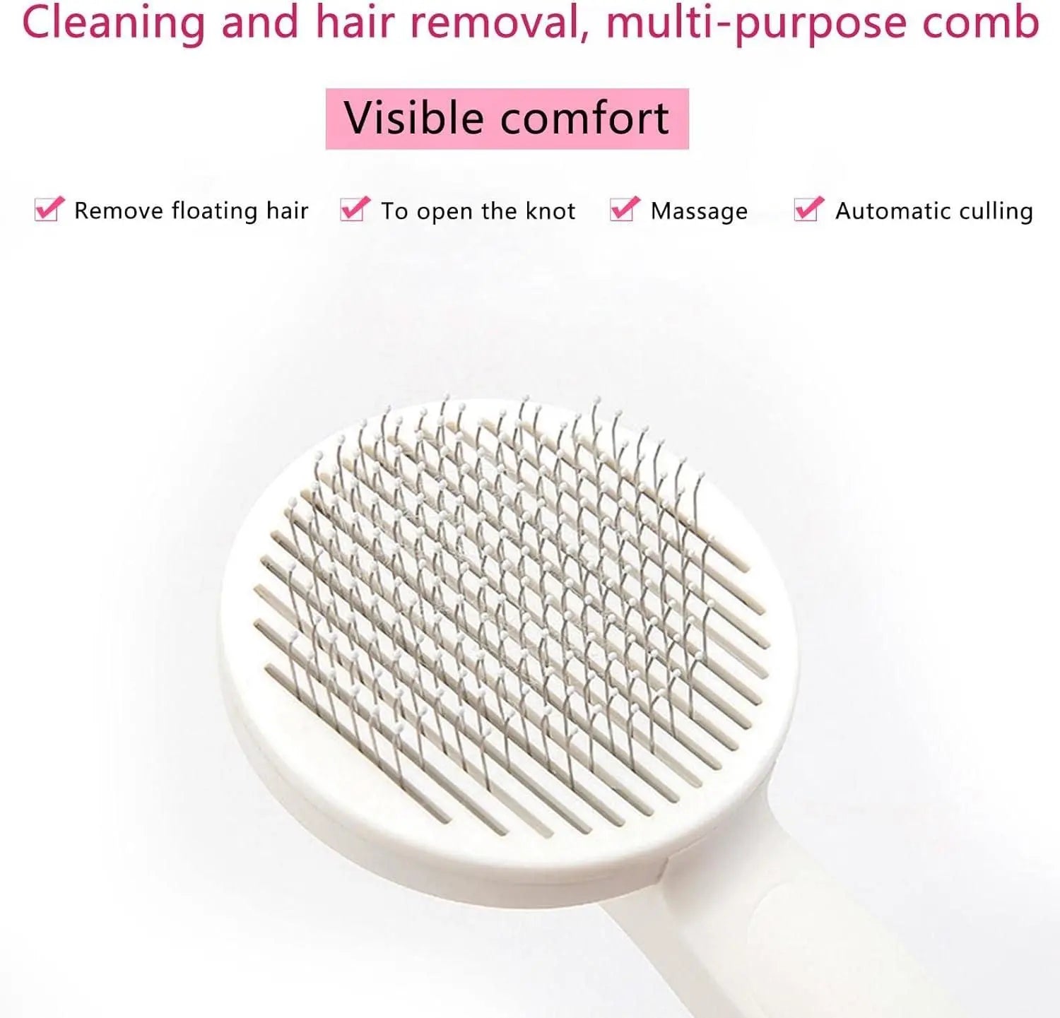 Pet shedding & hair removal brush