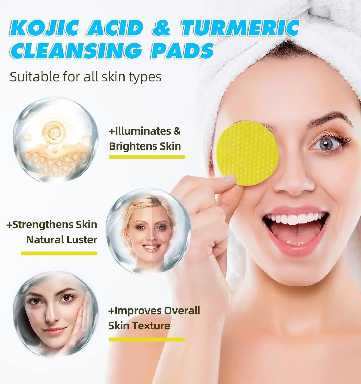 Turmeric kojic acid cleansing pads