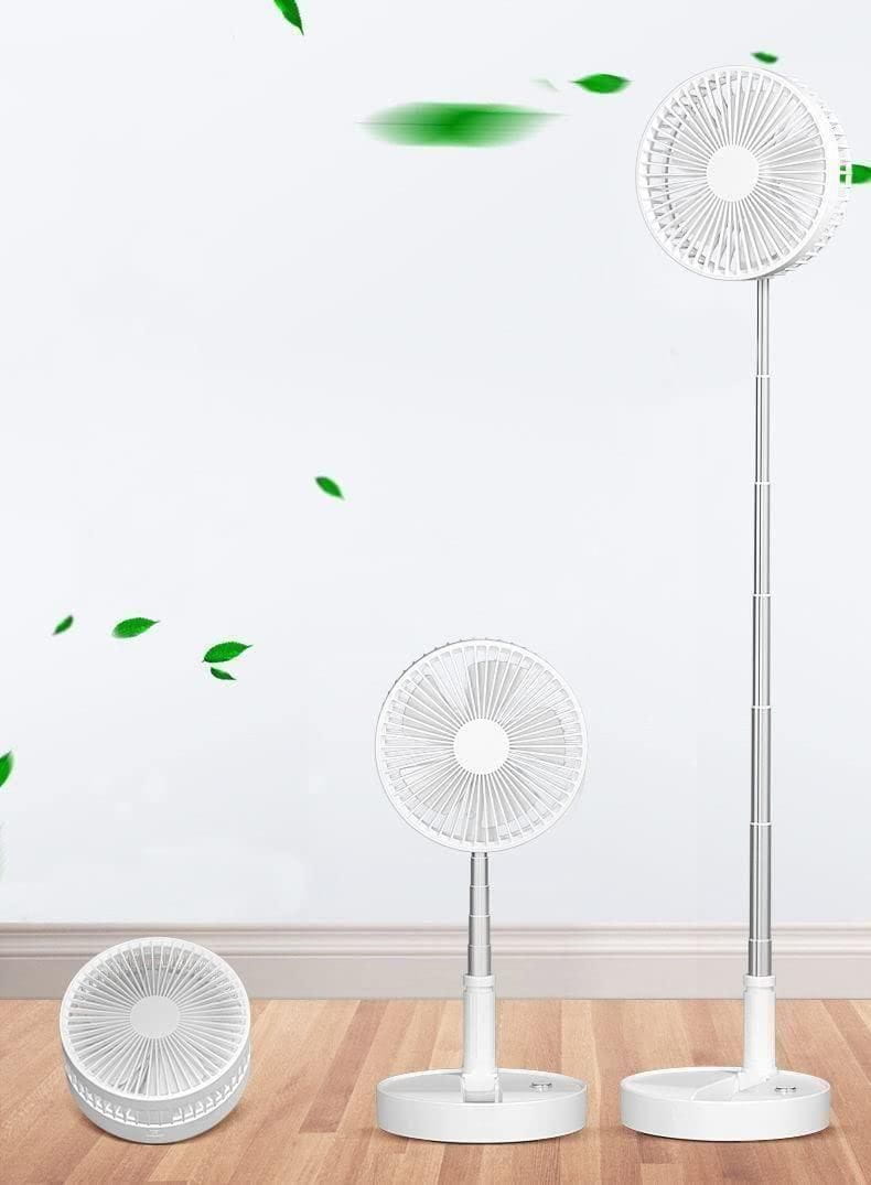 Adjustable height telescopic rechargeable standing fan pedestal