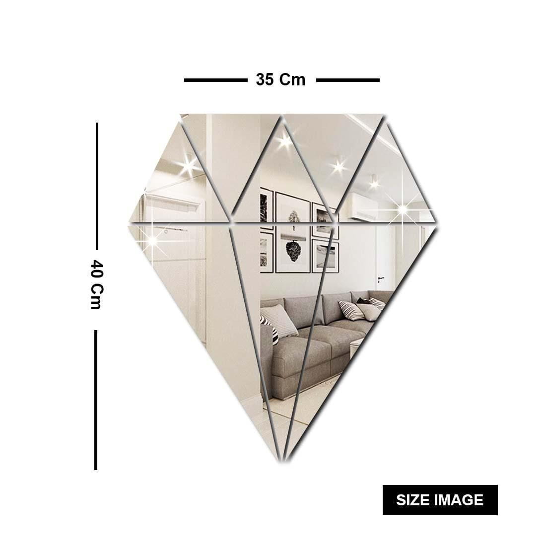 Acrylic diamond mirror wall stickers