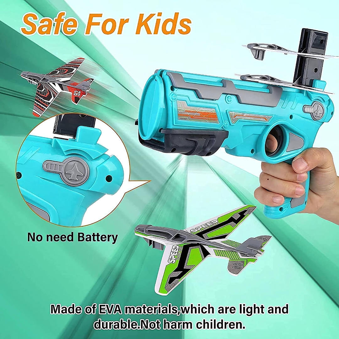 Airplane Launcher Toy with 4 Foam Planes