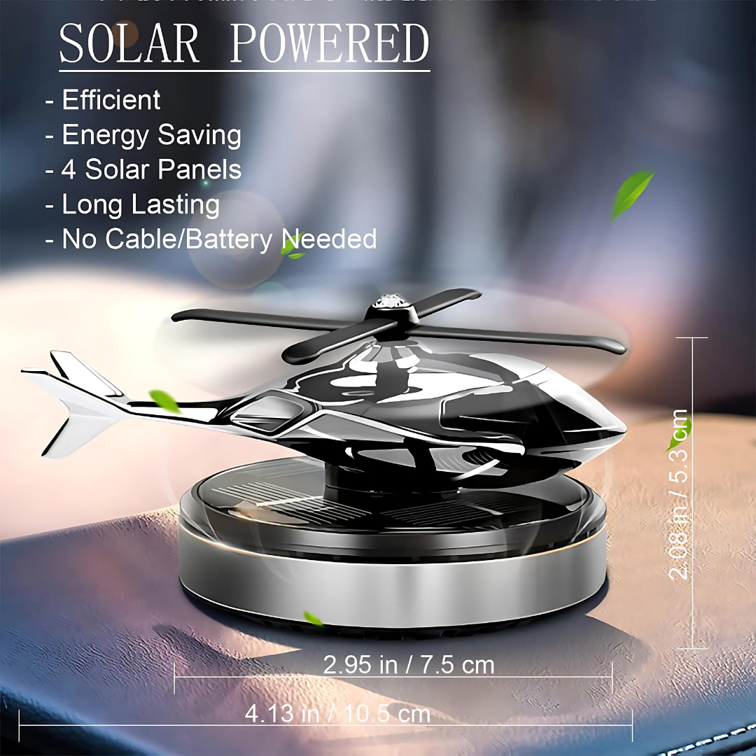 Helicopter Alloy Solar Car Air Perfume Diffuser