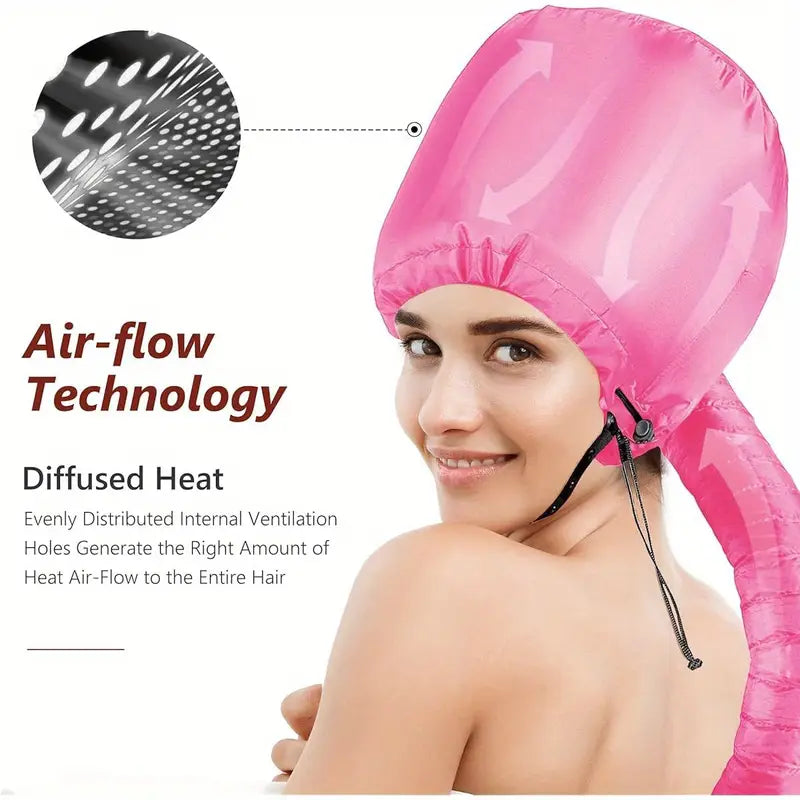 Hair dryer hooded diffuser cap