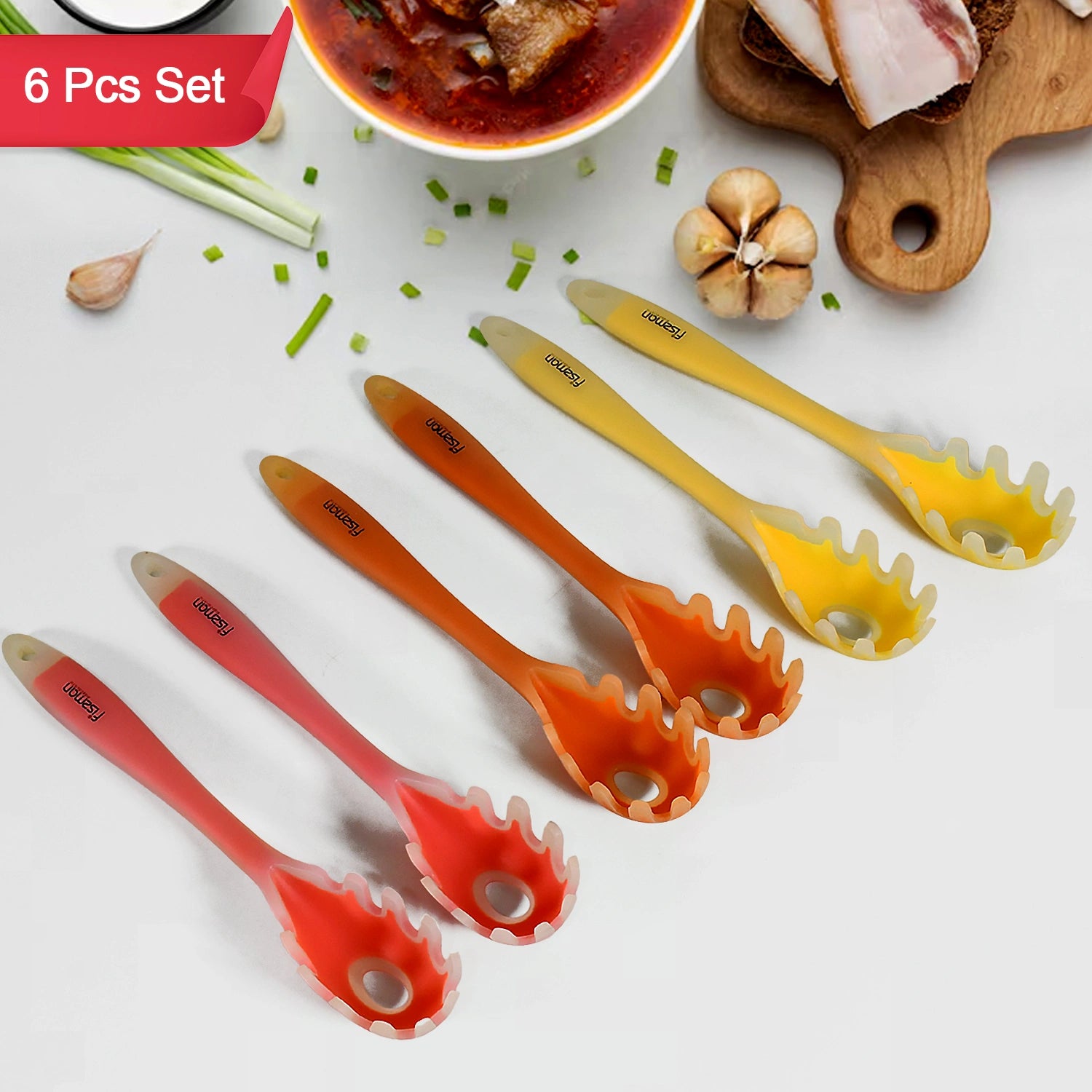 Multipurpose silicone spoon set (6 pc)