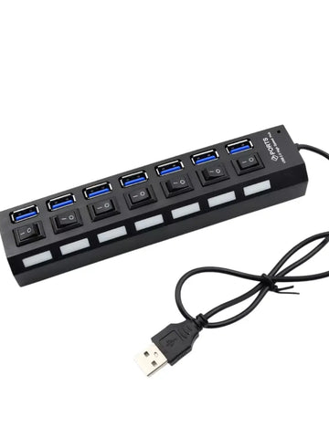 7-Port USB Hub with Switches