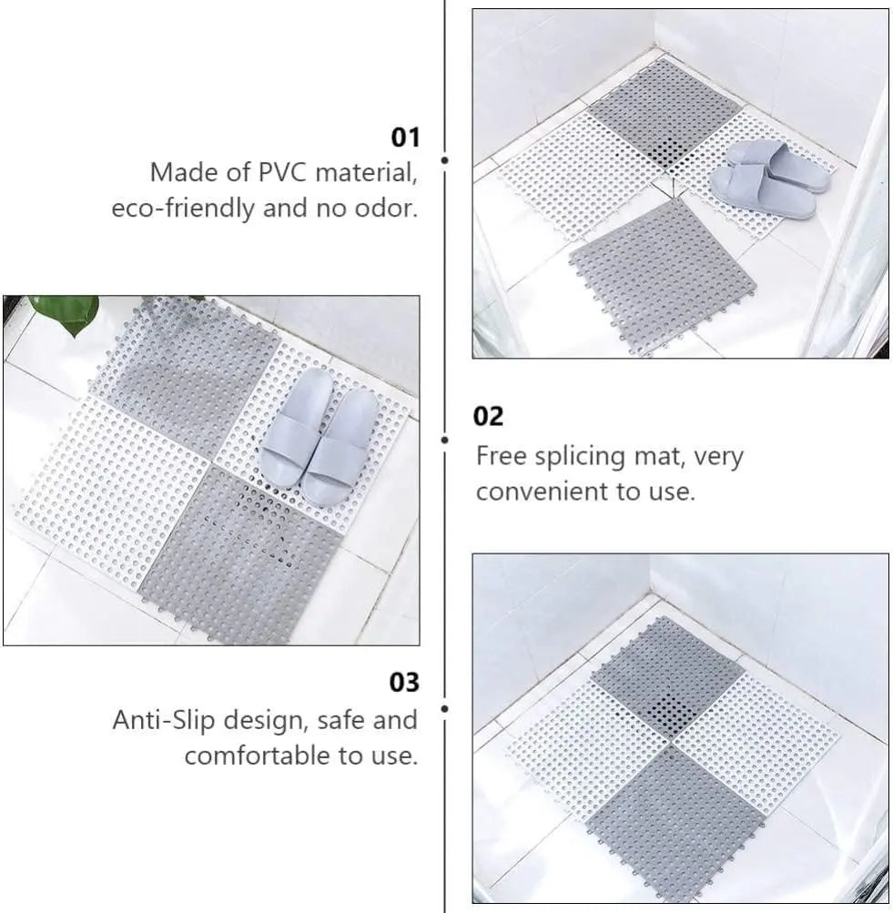 Anti slip bathroom tile mat – pack of 4