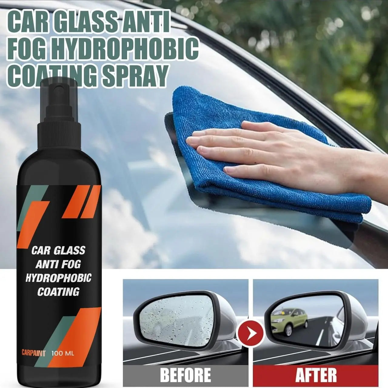 Anti-fog glass coating
