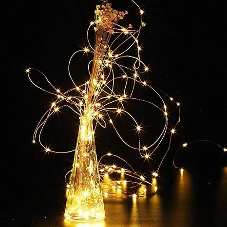 Wine bottle cork lights