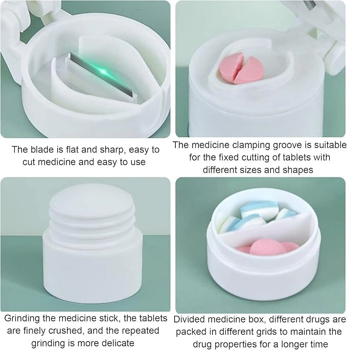 4-in-1 pill crusher grinder