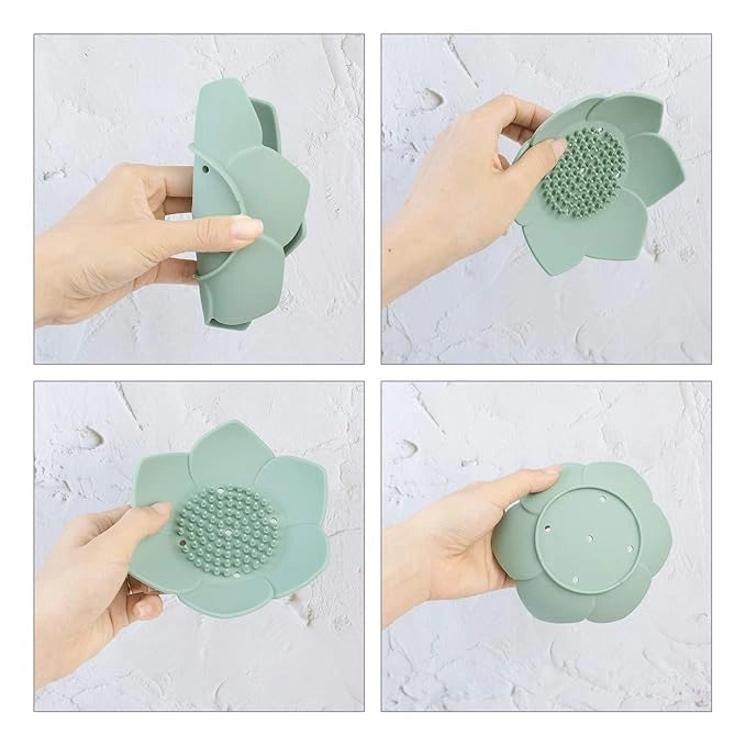 Non-slip plastic soap dish