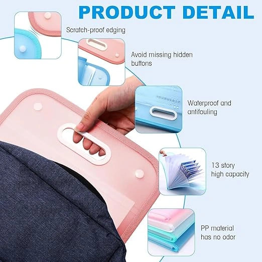 Portable expanding file folder – pack of 1