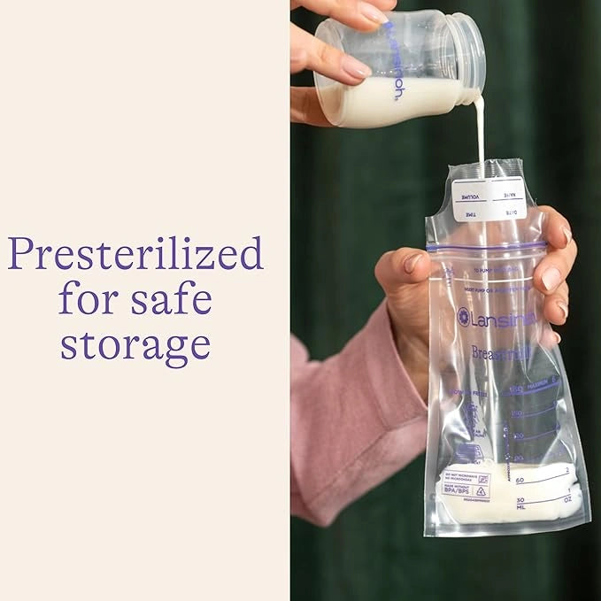 Leak-proof breastmilk storage bags
