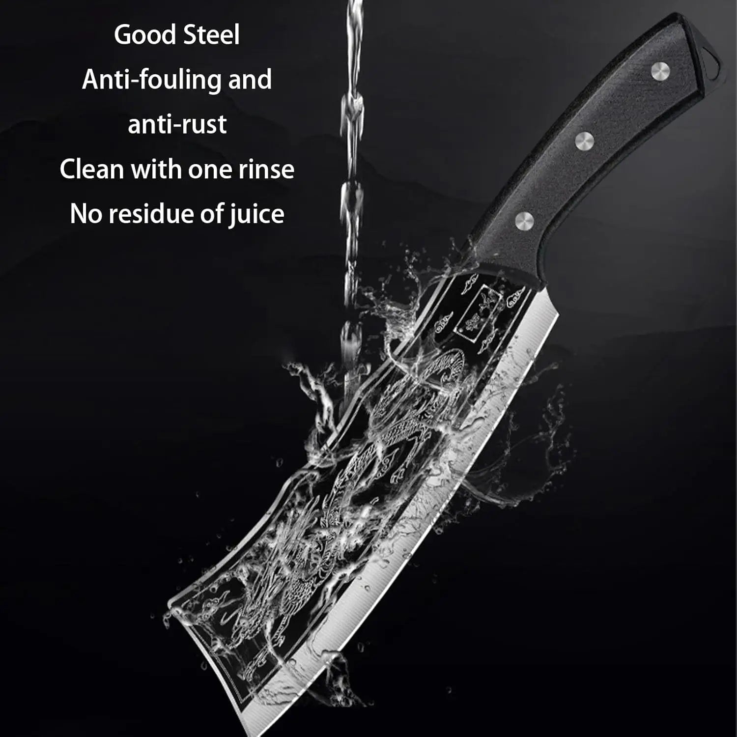 Dragon chopping knife stainless steel blade