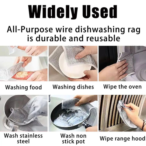 Non-scratch dishwashing wire cloth (pack of 10)
