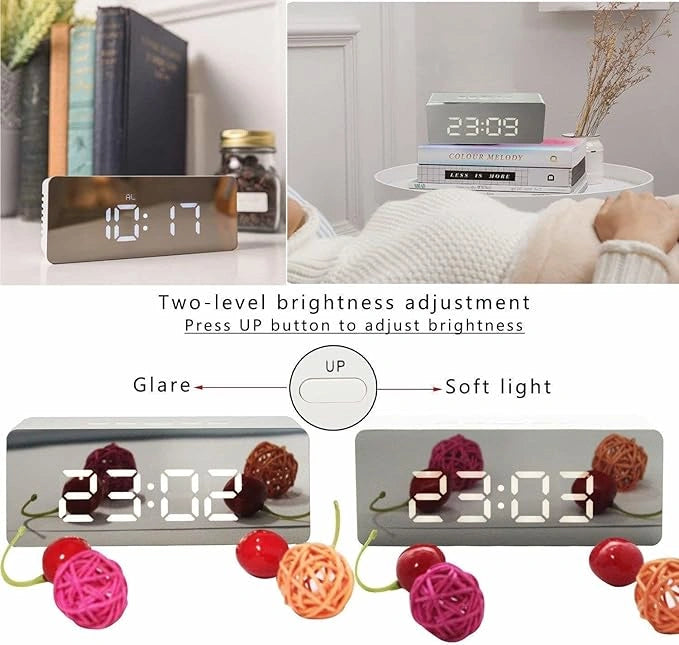 Smart led mirror alarm clock