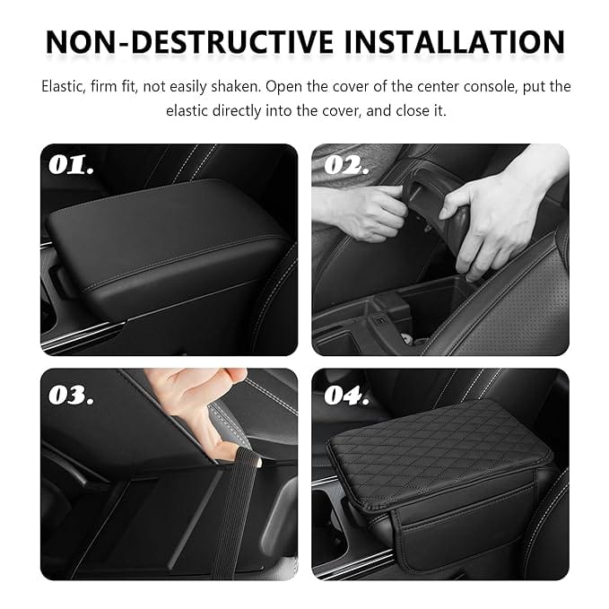 Leather waterproof armrest seat box cover pad protector