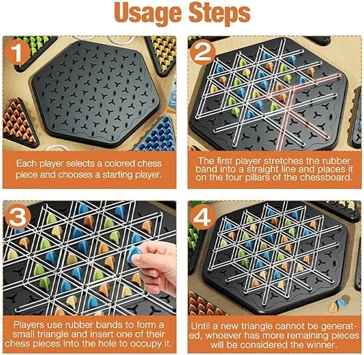 Chain triangle chess game