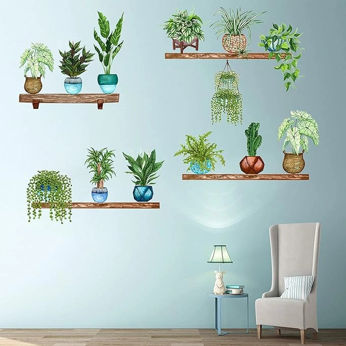 Monstera leaf wall stickers - pack of 4