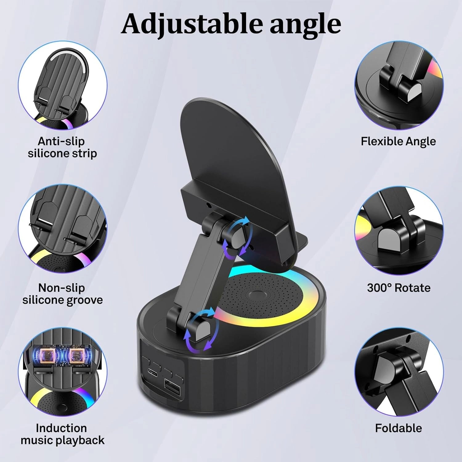 5 in 1 wireless induction speaker