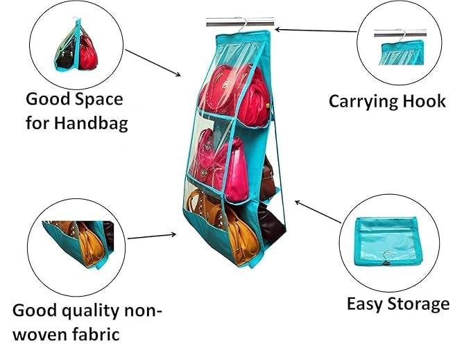 6-pocket hanging bag organizer