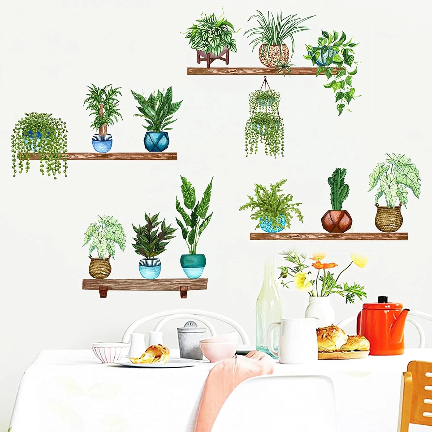 Monstera leaf wall stickers - pack of 4