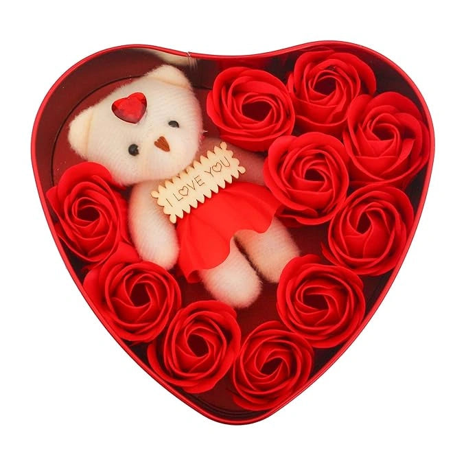 Romantic soap flower gift box