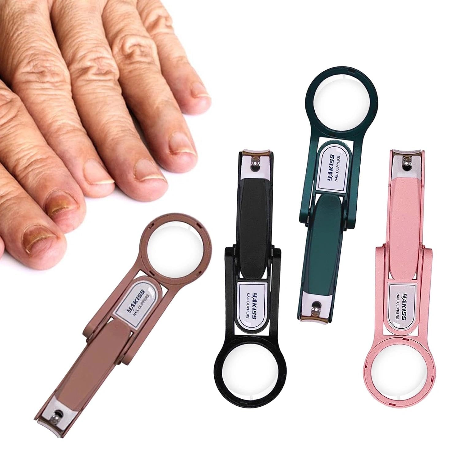 Nail clipper with magnifying glass (pack of 1)
