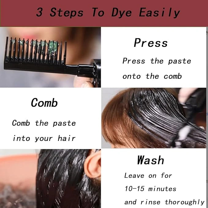 Colorful plant hair dye comb shampoo – 100ml (pack of 2)