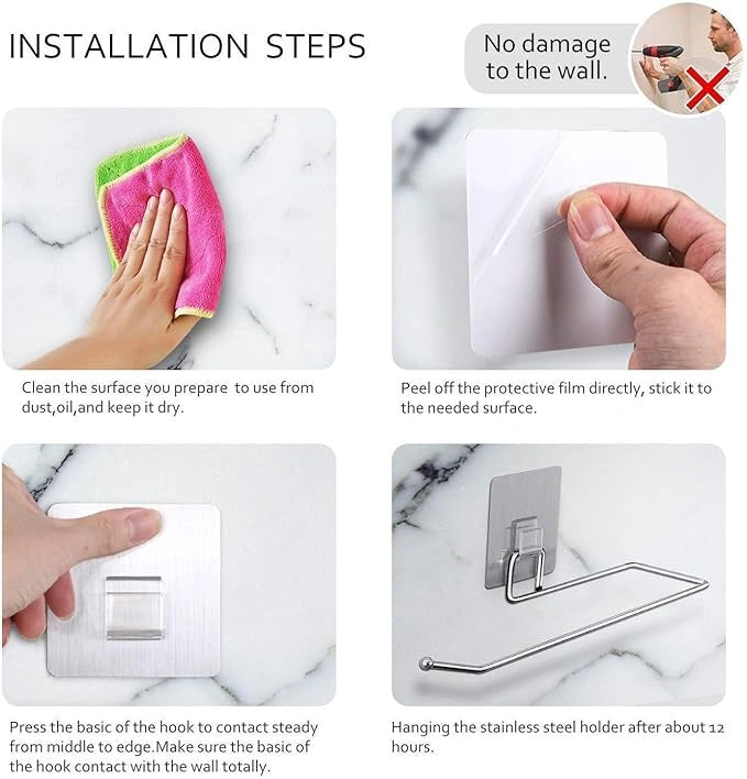 Metal tissue roll holder