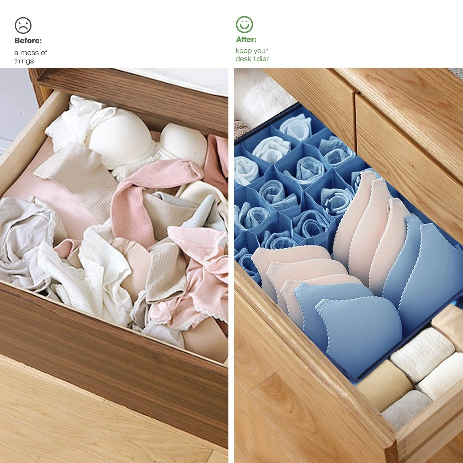 20-grid undergarment organizer box