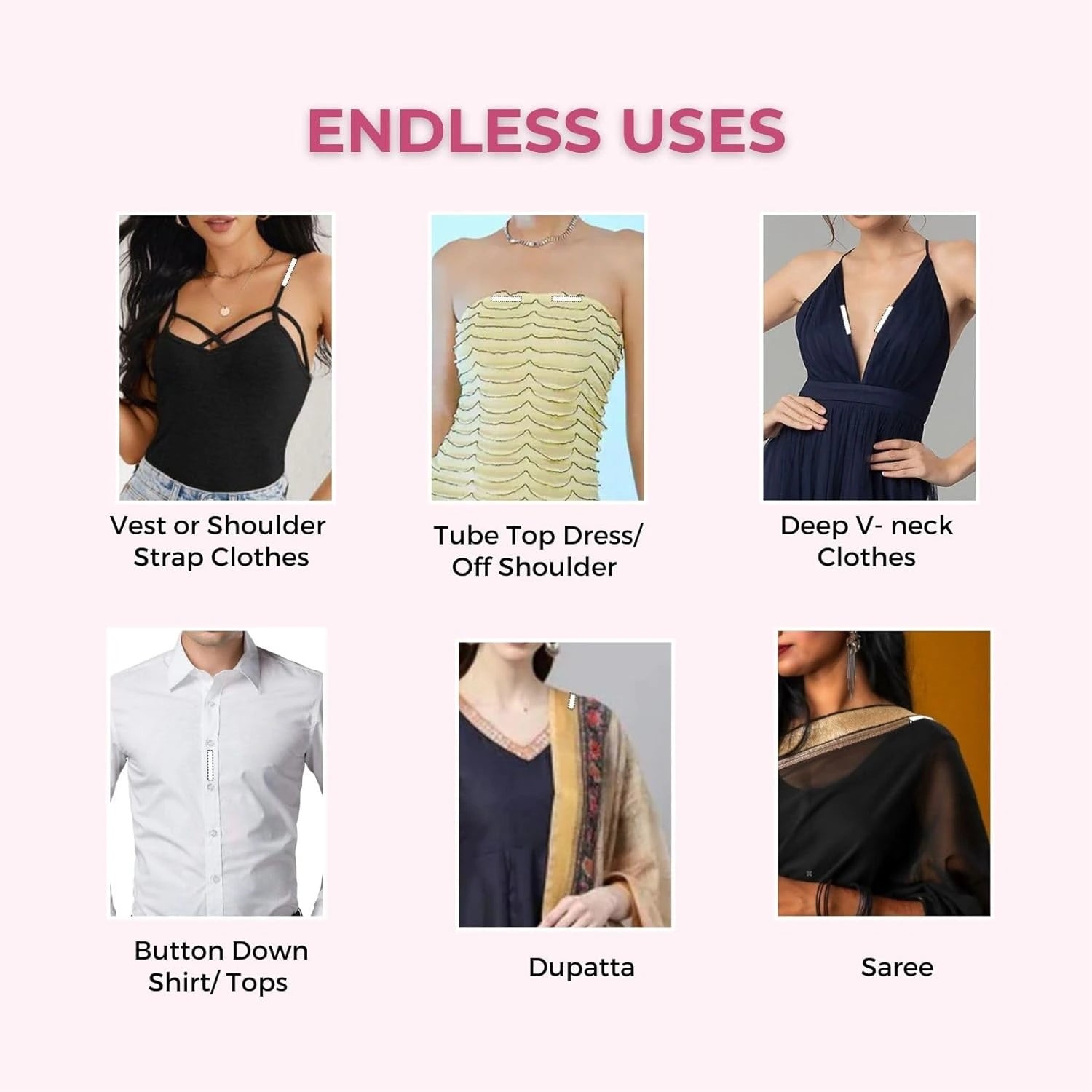 Invisible clothing secure tape