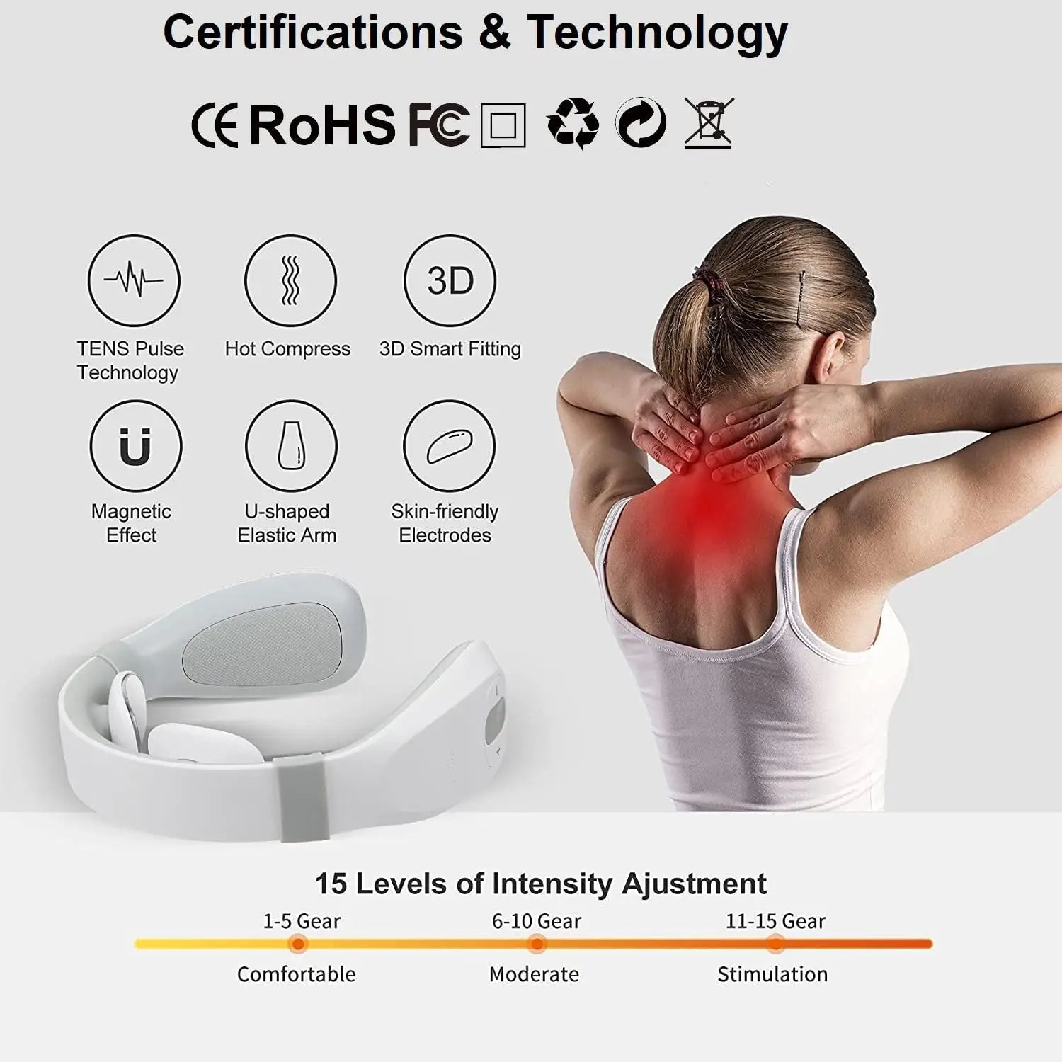 Smart electric neck massager