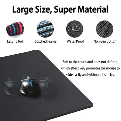 Extended gaming laptop mouse pad