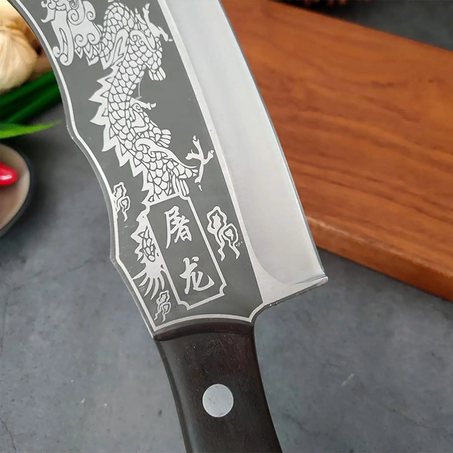 Dragon chopping knife stainless steel blade