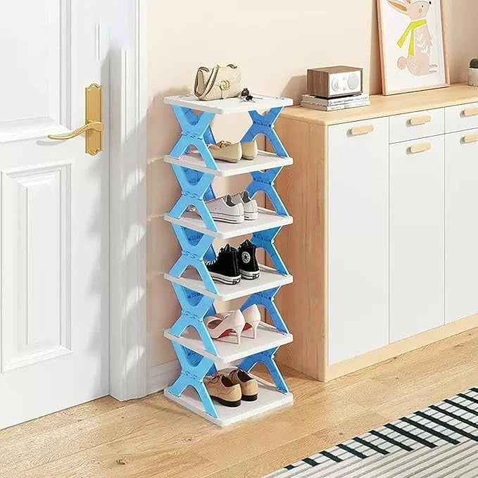 Smart foldable 4-layer shoe rack