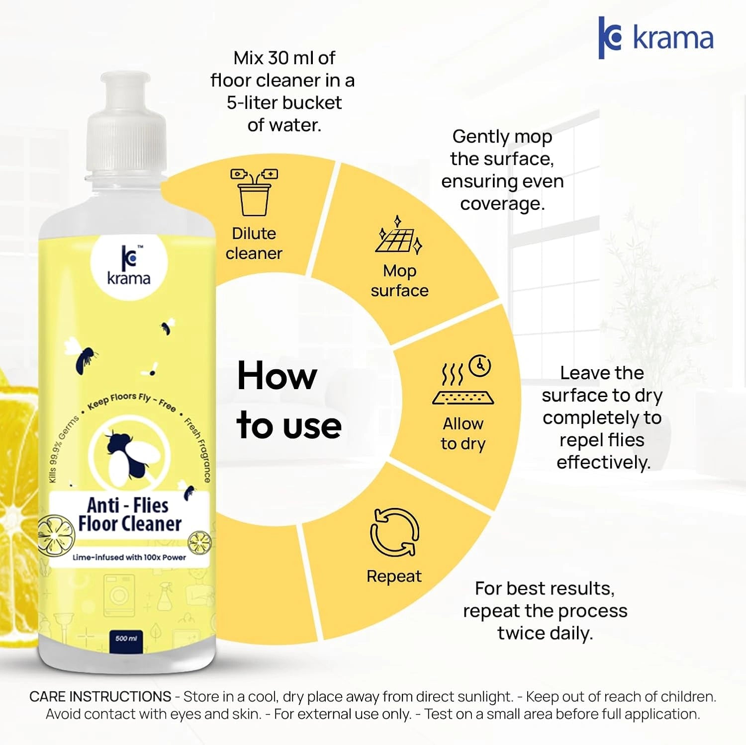 Anti-fly & mosquito floor cleaner – 200ml (pack of 2)