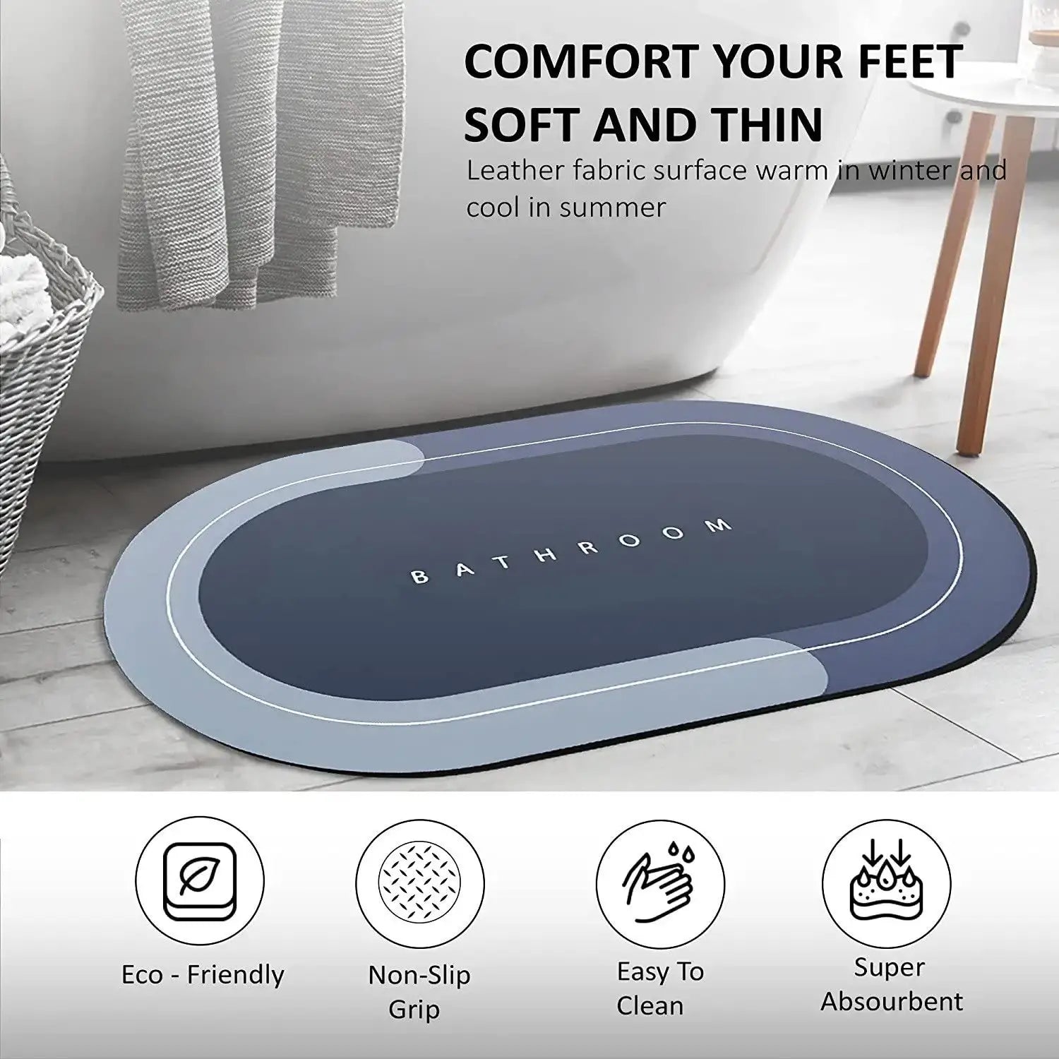 Non slip super absorbent mat (pack of 2)