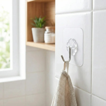 1689 Multipurpose Strong Small Stainless Steel Adhesive Wall Hooks