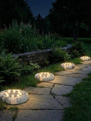 Solar Stone Pathway Lights