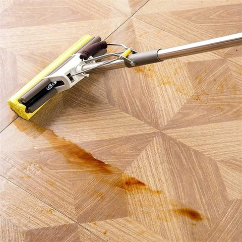 Multi-purpose foldable floor cleaning squeeze mop wiper