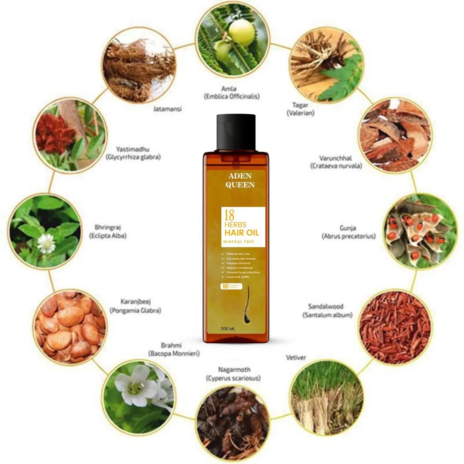 Aen queen 18 herbs hair oil – pack of 2