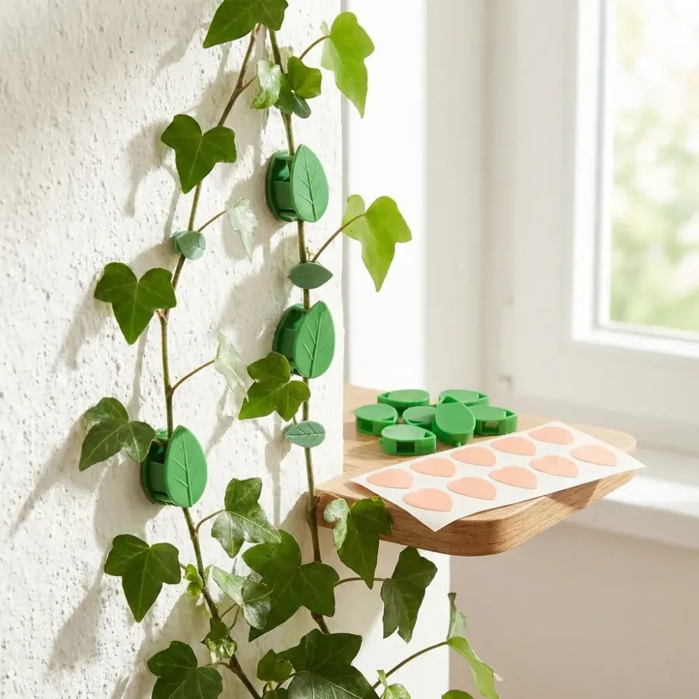 7348 plant climbing wall fixture clip self-adhesive hook vines traction invisible stand green garden support binding