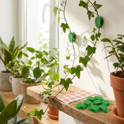 7348 plant climbing wall fixture clip self-adhesive hook vines traction invisible stand green garden support binding