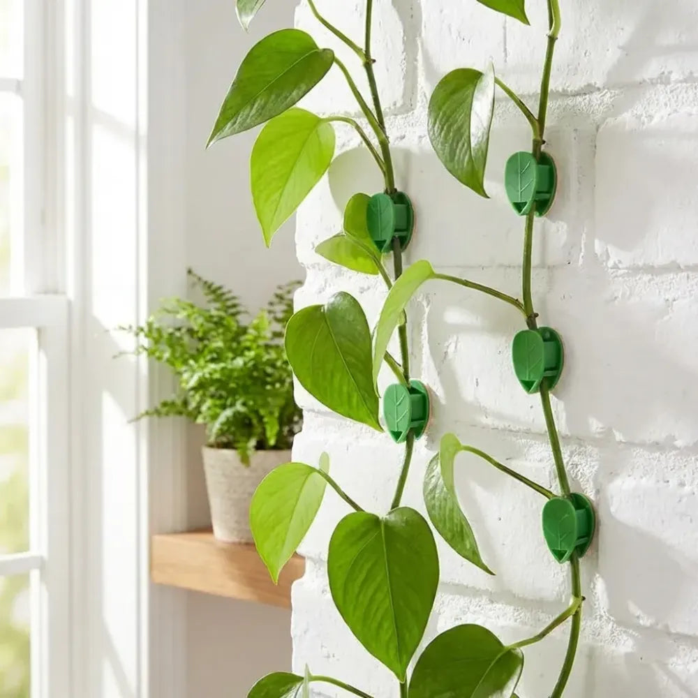7348 plant climbing wall fixture clip self-adhesive hook vines traction invisible stand green garden support binding