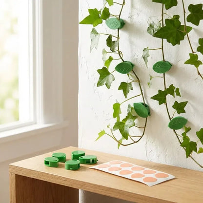 7348 plant climbing wall fixture clip self-adhesive hook vines traction invisible stand green garden support binding