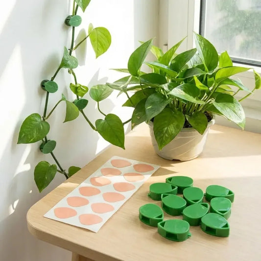 7348 plant climbing wall fixture clip self-adhesive hook vines traction invisible stand green garden support binding