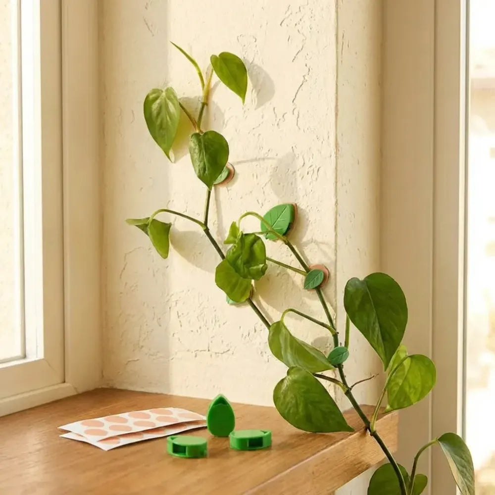 7348 plant climbing wall fixture clip self-adhesive hook vines traction invisible stand green garden support binding